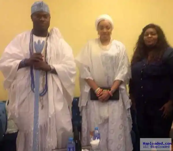 Photos: Actress Eniola Badmus meets the Ooni & Olori of Ife
